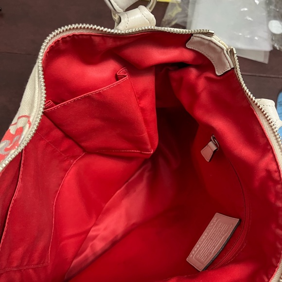 Coach Canvas floral large shoulder bag - Picture 4 of 11